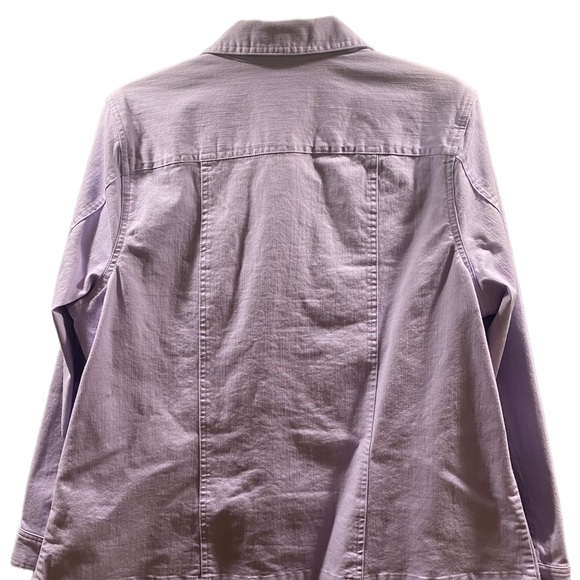 Ladies Violet Size X CJ Banks long sleeve button down jacket - Picture 2 of 2